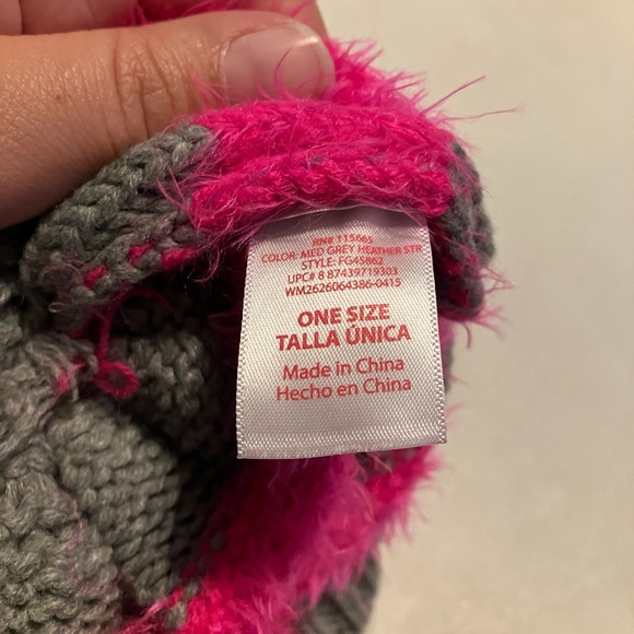 *last chance* Grey/pink hat size 4-6 - Picture 2 of 3